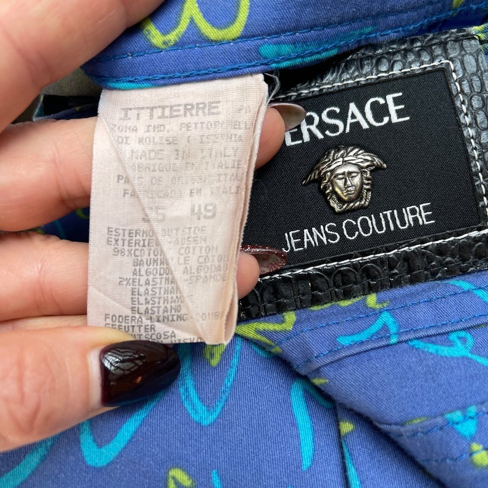 Auc Versace couture high rise medusa head vintage jeans - Picture 10 of 13